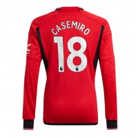 Billiga Manchester United Casemiro #18 Hemma fotbollskläder 2023-24 Långärmad